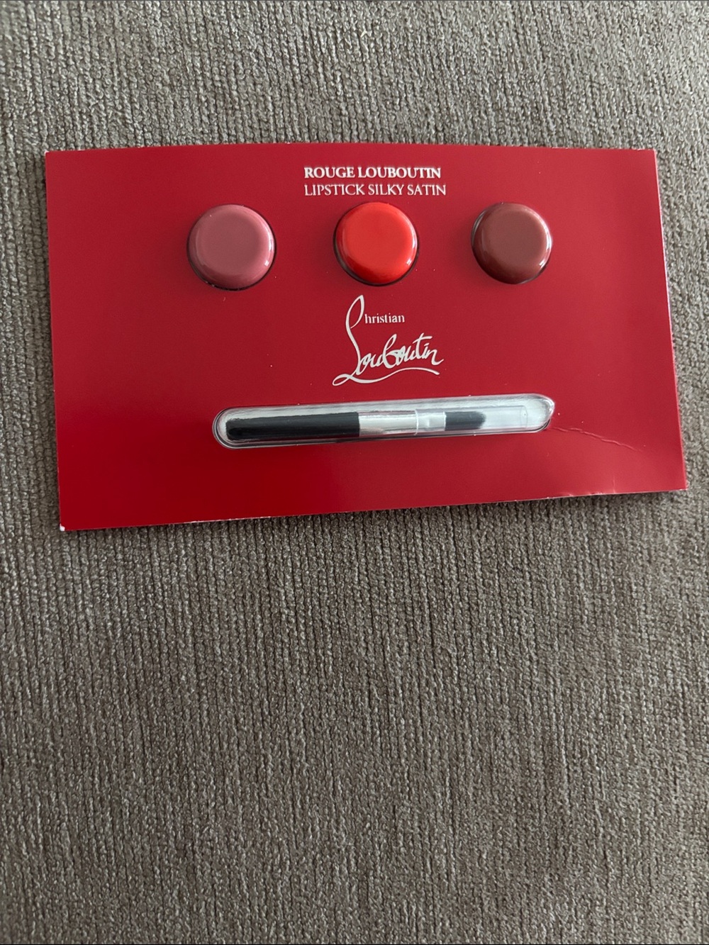 Christian Louboutin Lipstick Silky Satin Sample Card